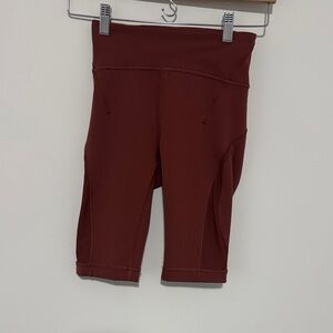 Lululemon Everlux Mesh High-Rise Shorts in Dark Terracotta